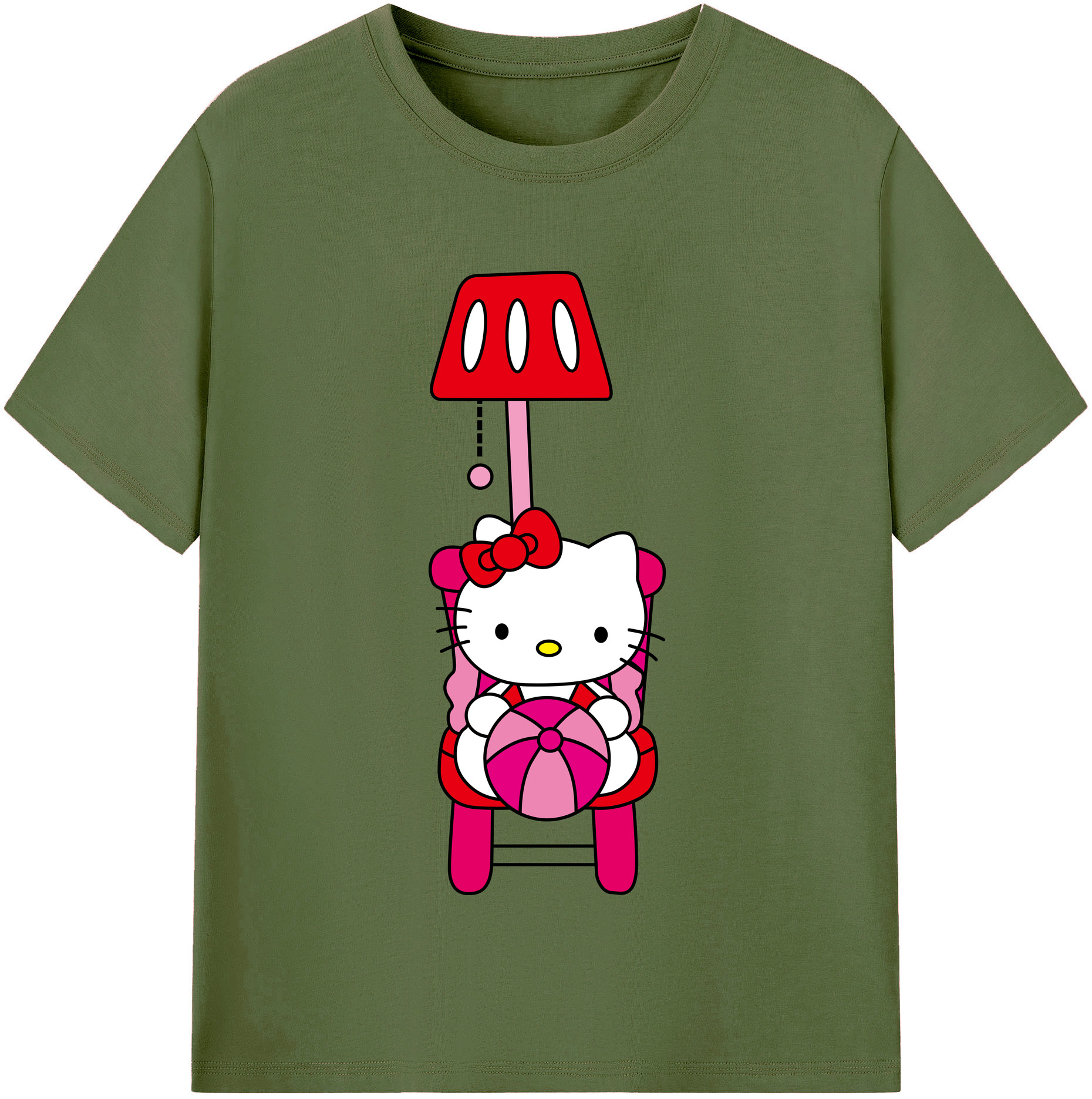 （画像用） Hello Kitty ハローキティ 綿100％半袖Tシャツ（フロントプリント）